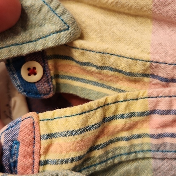 Levi's vintage blouse XS rainbow plaid cowgirl cut pockets snap buttons western - Picture 3 of 11